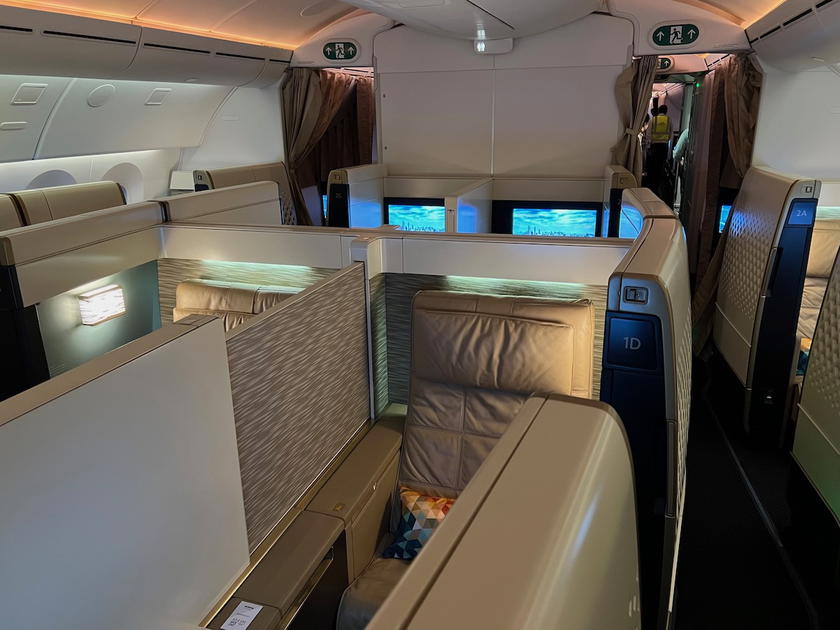 Etihad Airways first class suite aboard a Boeing 787