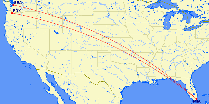 Alaska Airlines Adds Portland To Miami Flights One Mile at a Time