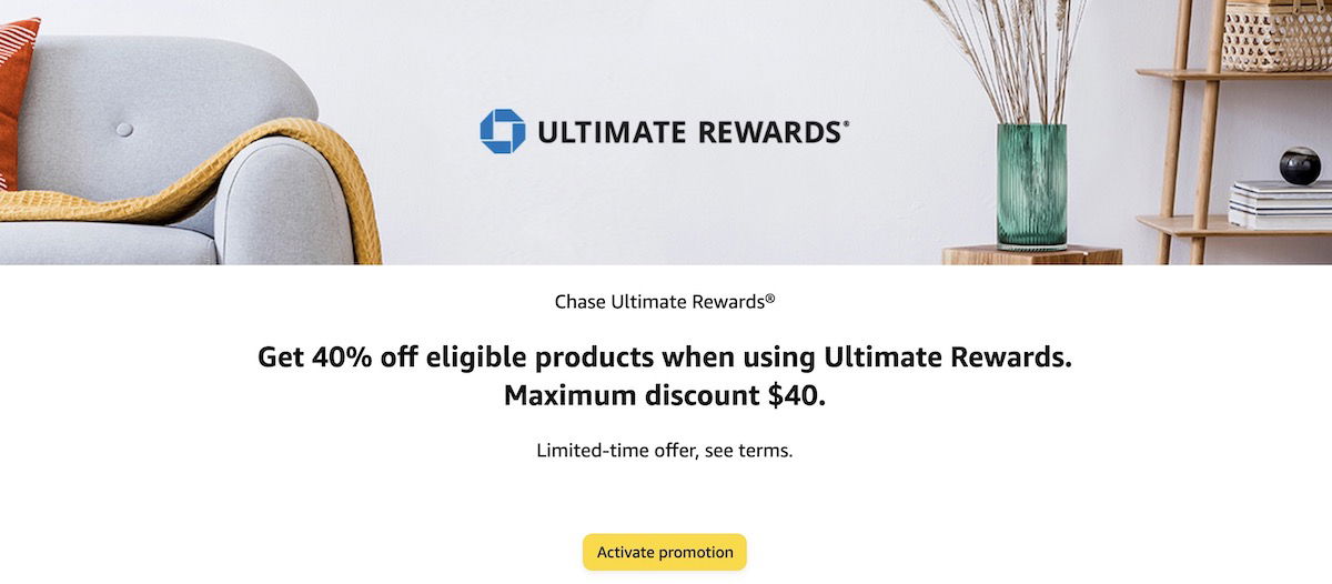 Redeem Chase Ultimate Rewards Points for up to 50% Off on Select Products