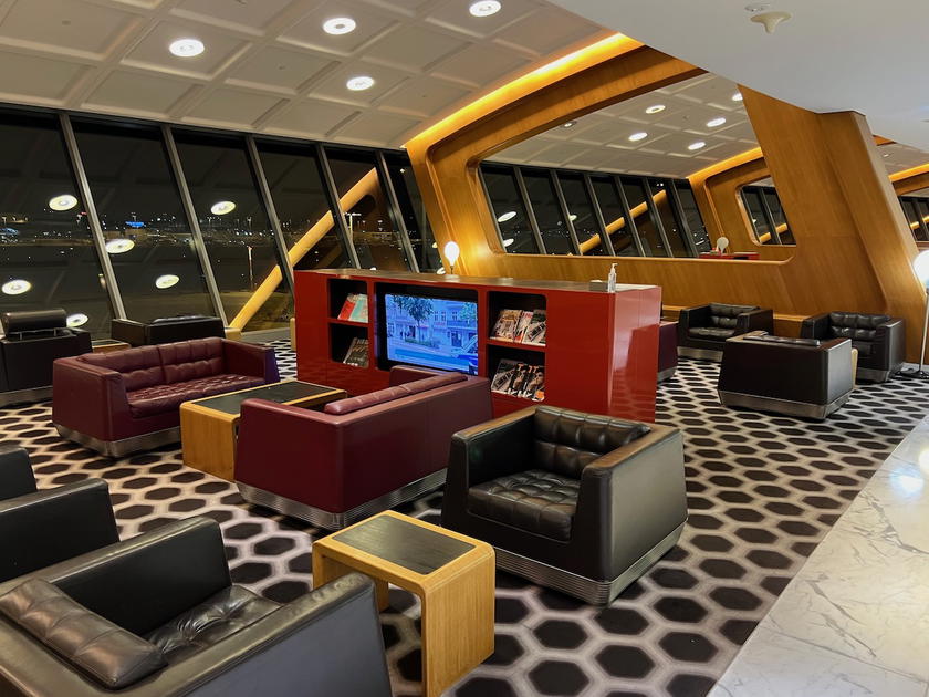 Interior of the Qantas First Lounge in Sydney