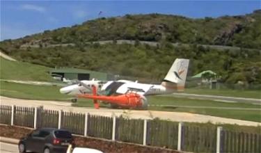 Accident At St. Barts Airport, As Landing Airplane Hits Parked Helicopter