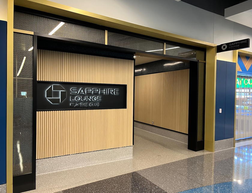 Chase Sapphire Lounge seating area in Boston
