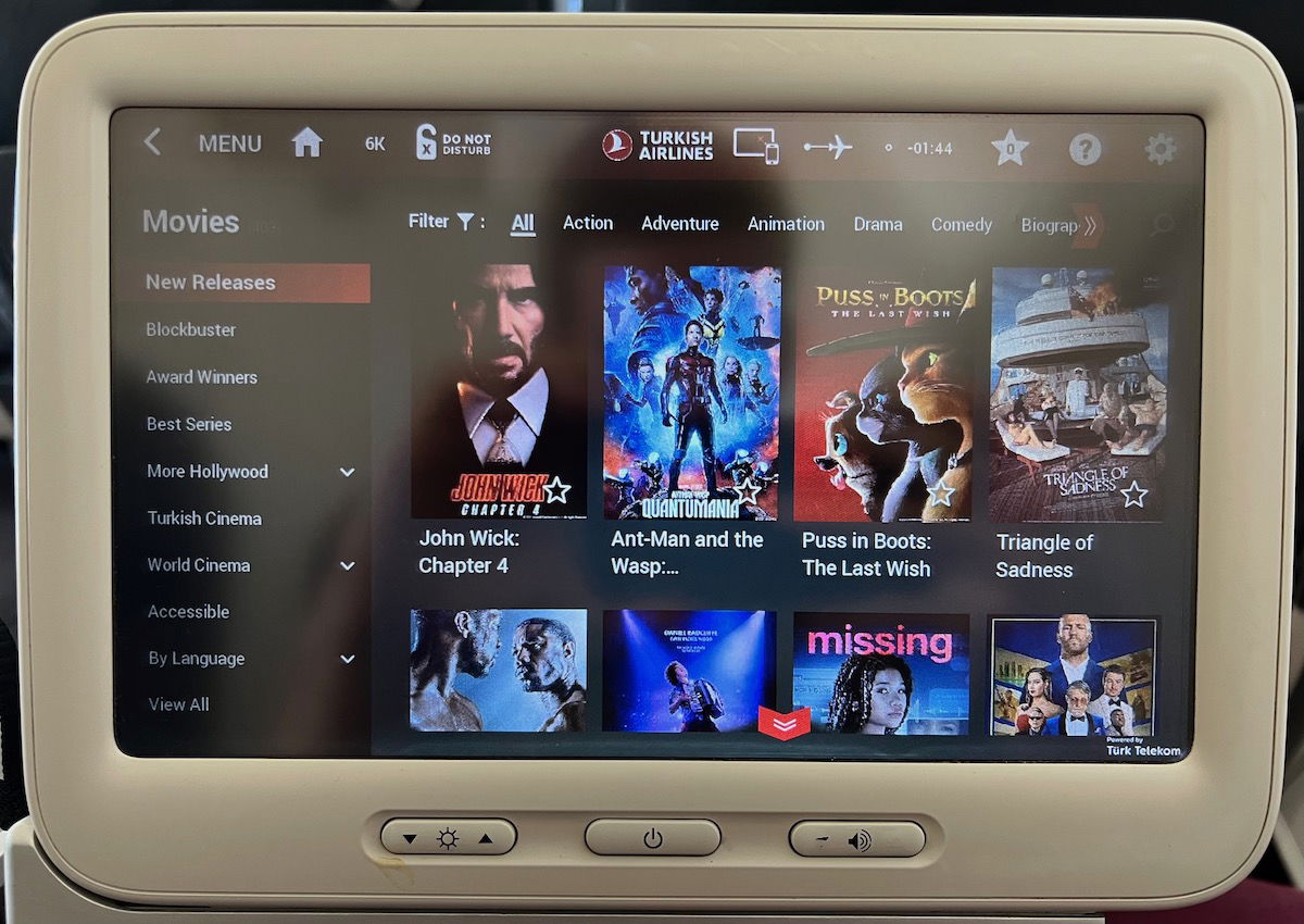 turkish airlines economy class tv