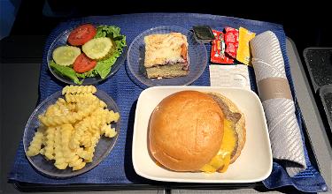 United Airlines’ First Class Burger & Fries…