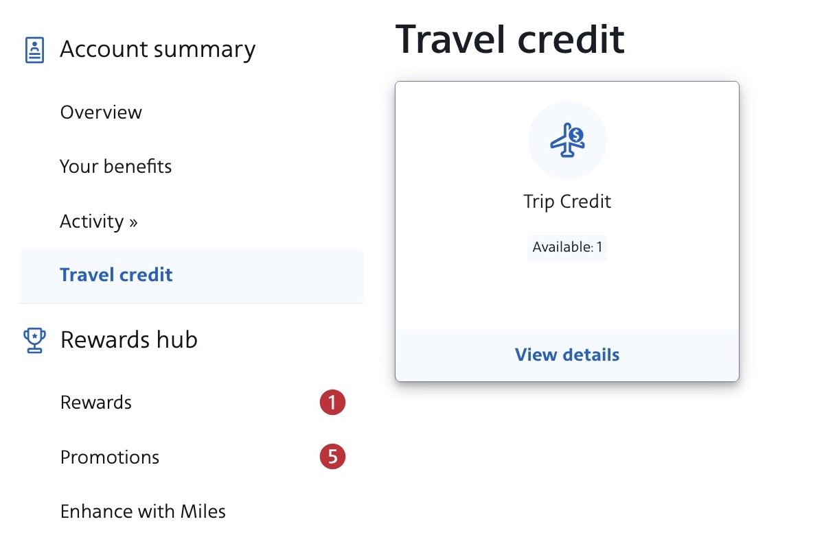 trip vs flight credit