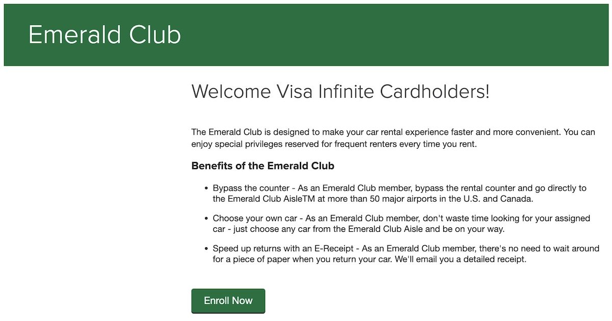 National Emerald Club Executive Perks How To Earn It One Mile At A