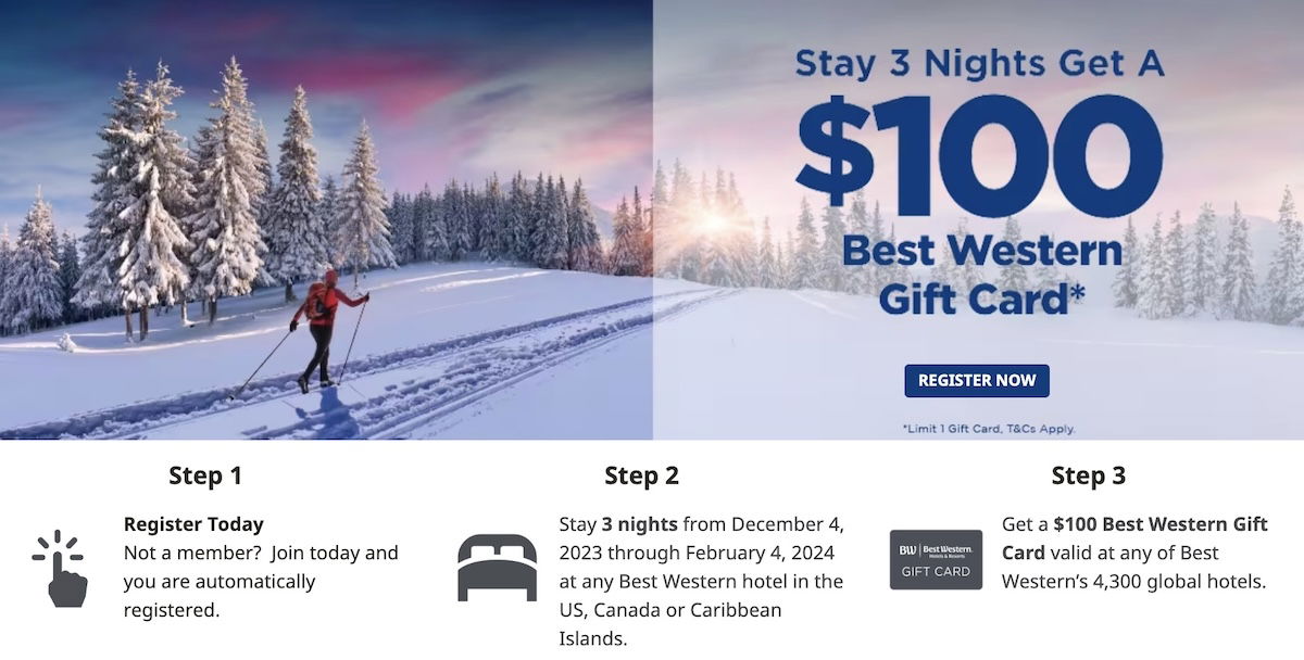 Best Western Rewards Promo Stay 3 Nights Get 100 Gift Card One   Bw Promo 2023 