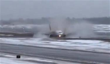 Wild Video: Airbus A320 Veers Off Runway, Recovers