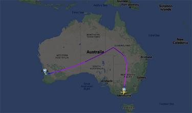 A Qantas A330’s Wild Route From Perth To Melbourne