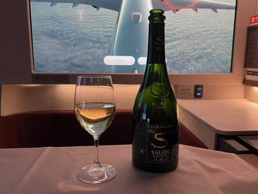 Japan Airlines first class cabin aboard an Airbus A350