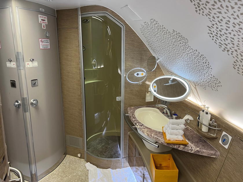 Emirates first class suite on an Airbus A380