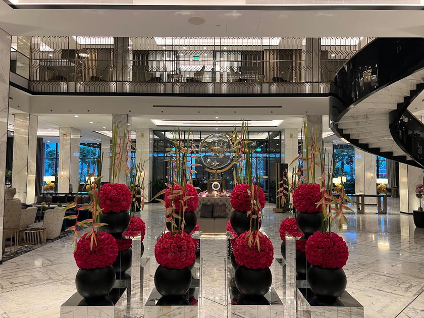 Exterior view of the Waldorf Astoria Kuwait hotel