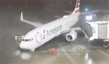 Watch: Parked American Boeing 737 Spins In Wind
