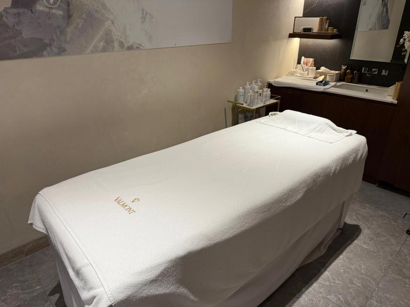 Spa treatment room in the Etihad Residence Lounge in Abu Dhabi