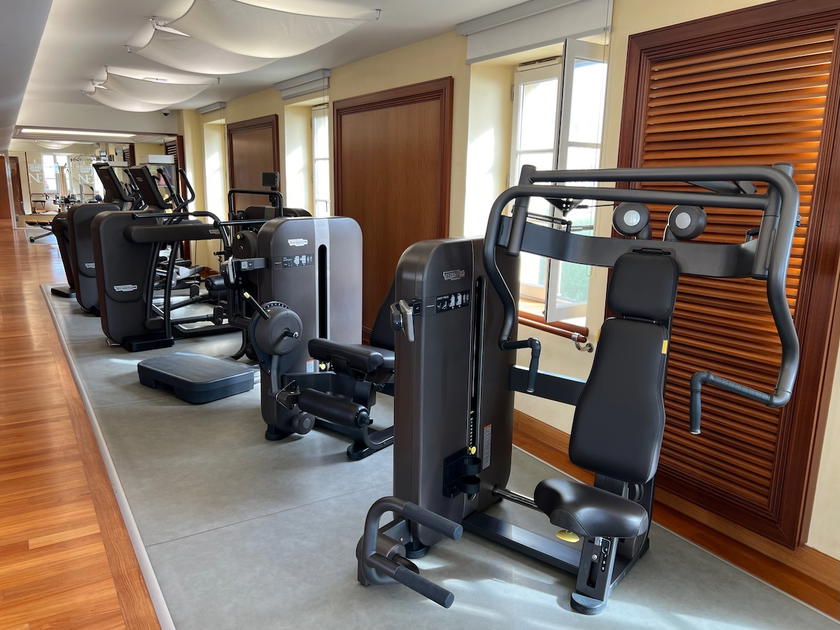 Hotel fitness center with cardio equipment at Hotel du Palais Biarritz
