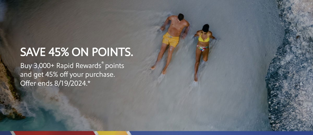 Buy Southwest Rapid Rewards Points For 45 Off (1.65 Cents Per Point
