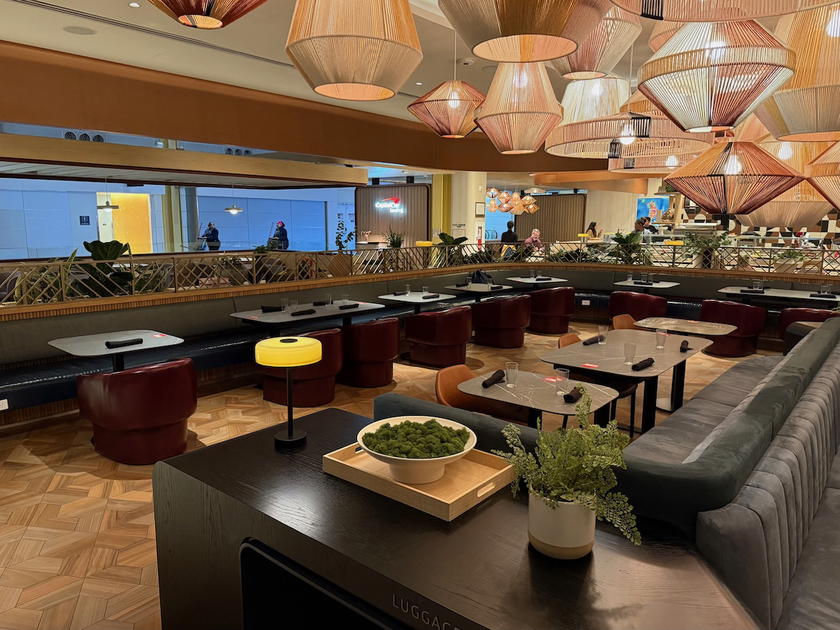 Dining area at Capital One Landing at Washington National airport