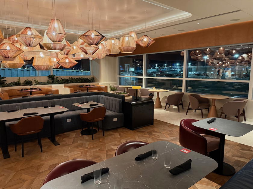 Dining area at Capital One Landing at Washington Reagan airport