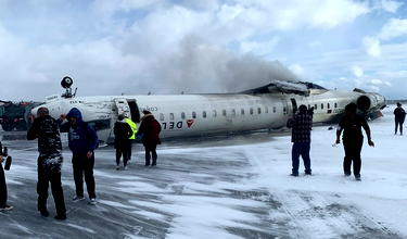 Delta CRJ-900 Crash Lands, Flips Upside Down, Loses Both Wings