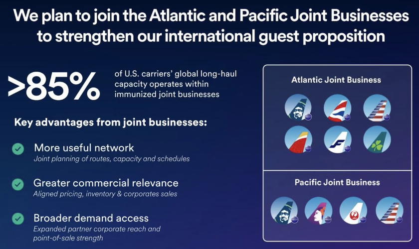 Alaska Airlines and Hawaiian Airlines aircraft representing their planned entry into oneworld long haul joint ventures