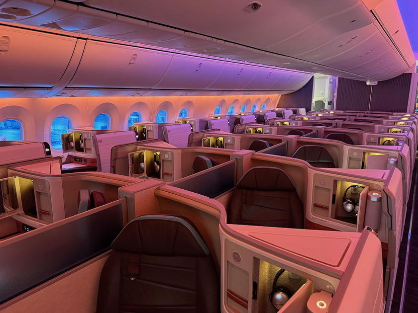 Hawaiian Airlines premium cabin seat on a Boeing 787