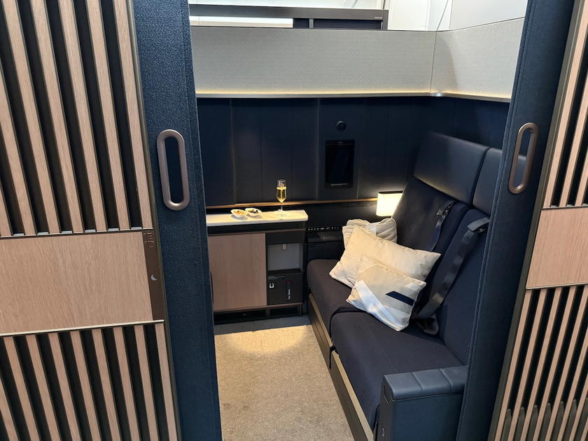 Lufthansa Allegris first class seat on an Airbus A350