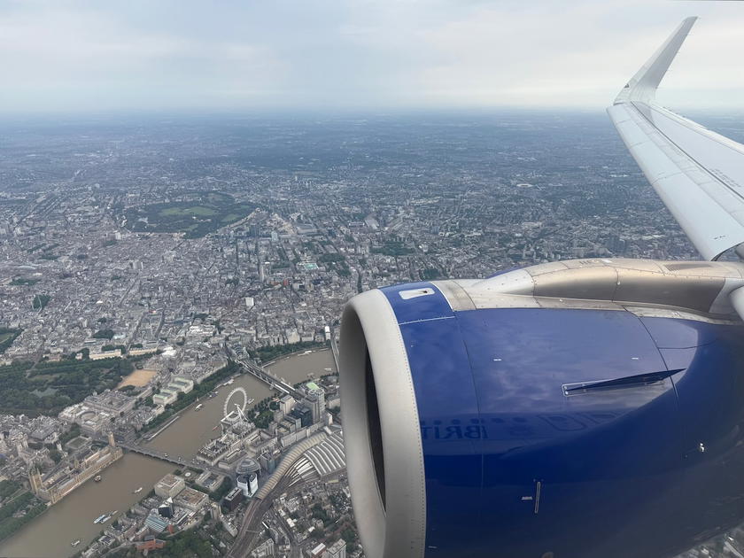British Airways business class cabin aboard an A320neo aircraft