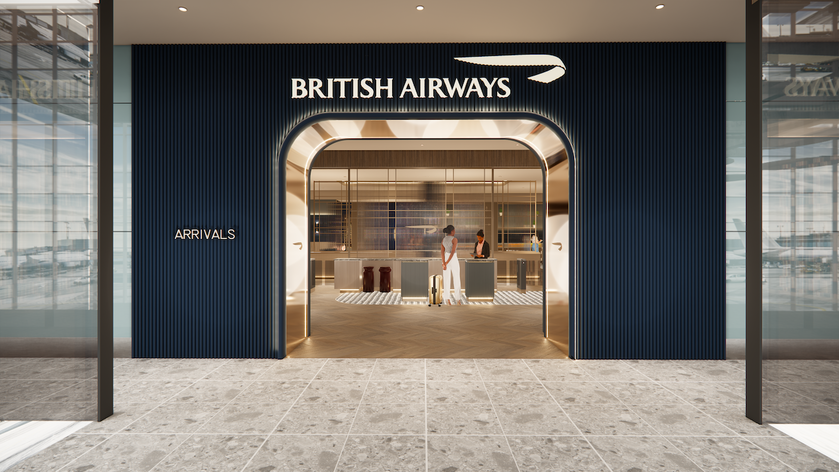 Rendering of the redesigned British Airways arrivals lounge at Heathrow Terminal 5