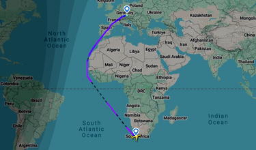 Mix-Up Causes Lufthansa A350 To Operate Circuitous Route Around Africa