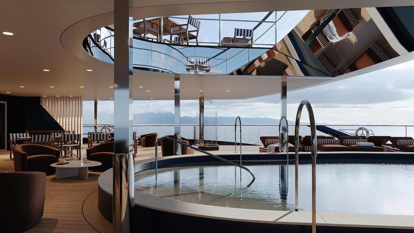 Orient Express Sailing Yachts ship with its sails raised on open water