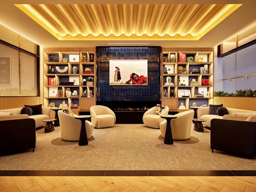 Lounge interior at the Chase Sapphire Lounge by The Club in Las Vegas