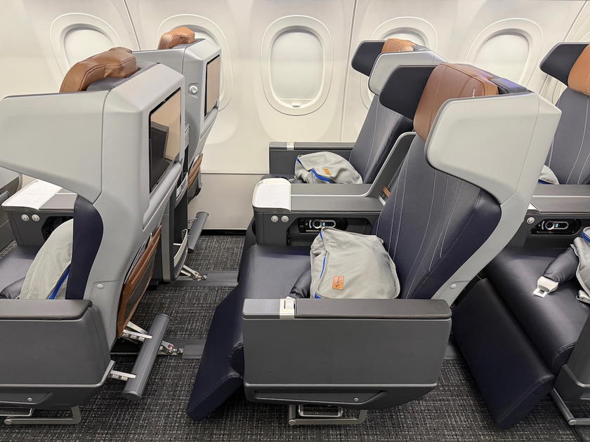 American Airlines business class seat aboard an Airbus A321XLR