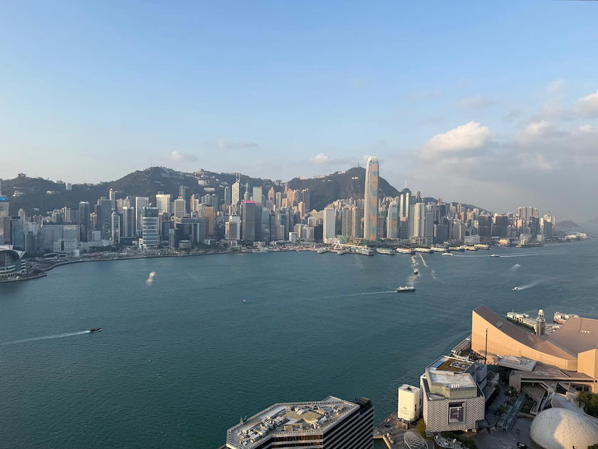 Scenic view from the Rosewood Hong Kong club lounge