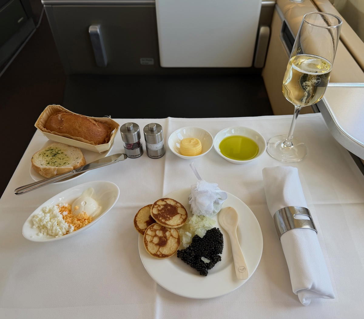 Lufthansa’s New First Class Food, Drinks, And Amenities: My “FOX” Flight