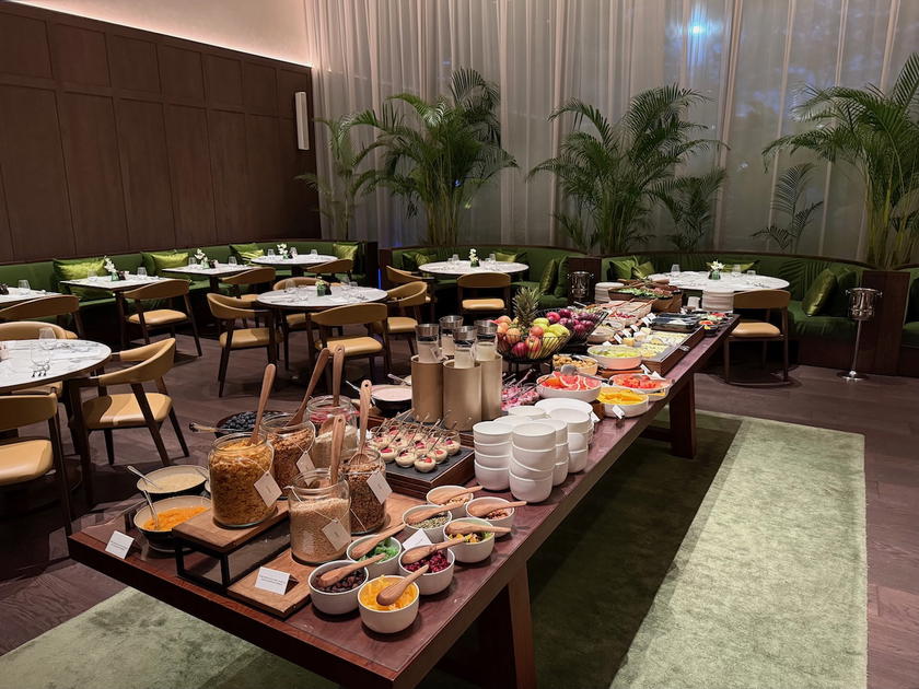 Interior lounge area of the Singapore EDITION hotel