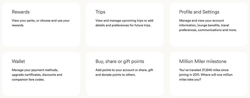 Rewards section on the Atmos Rewards account overview page