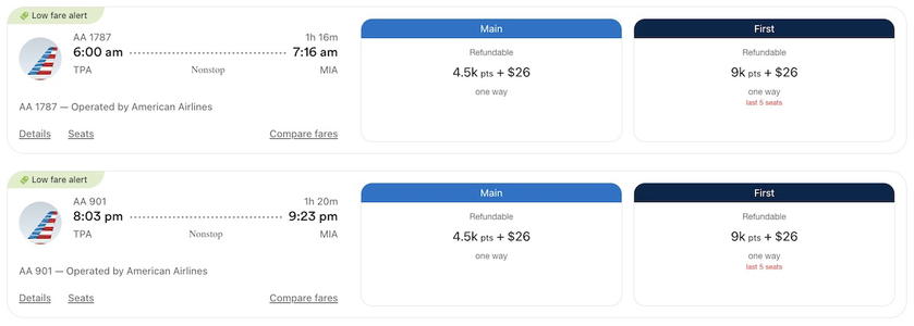 Award booking page showing $25.60 in taxes and fees, including the $20 partner award booking fee