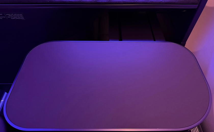 Riyadh Air business class seat tray table