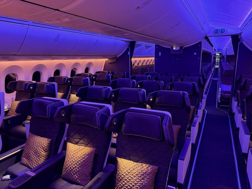 Riyadh Air Boeing 787 premium economy cabin