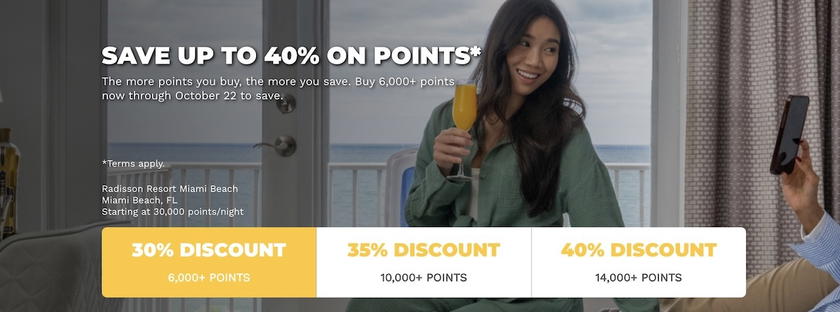Choice Privileges promotion page advertising up to a 40% discount on purchased points