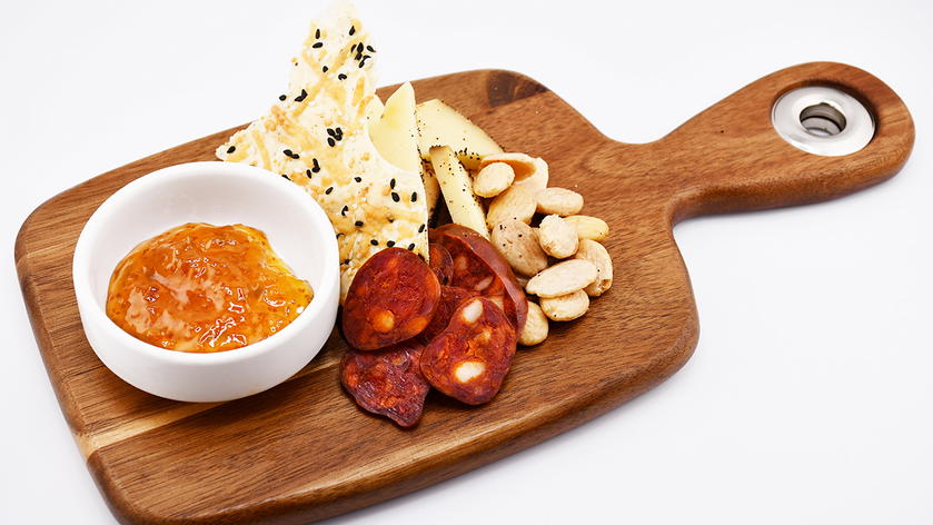 California artisan cheese and charcuterie board from American's Flagship Dining menu