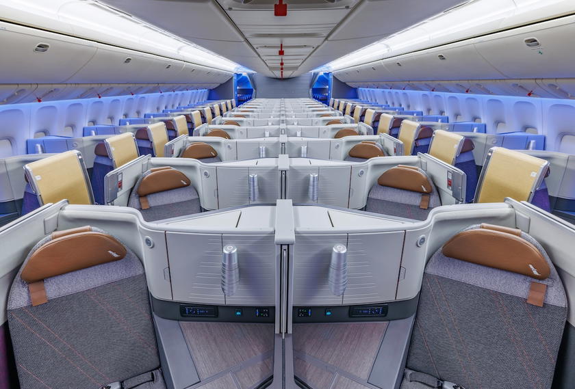 American Airlines Flagship Suite business class seat on the reconfigured Boeing 777-300ER