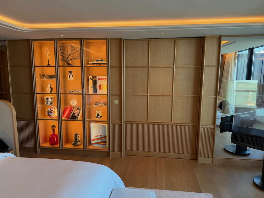 Design details inside a Four Seasons Yachts suite