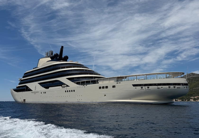 Four Seasons Yachts ship viewed from the water