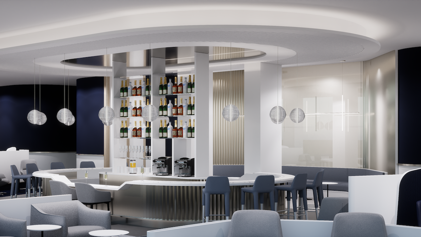 Rendering of the new Air France Lounge planned for JFK Terminal One