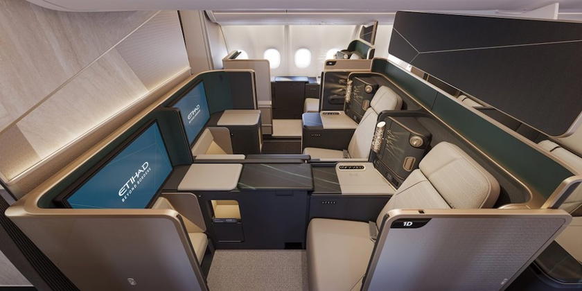 Etihad's new A330neo first class seat with closing privacy door
