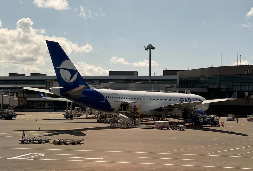 A Parata Air Airbus A330-200 parked at Tokyo Narita Airport
