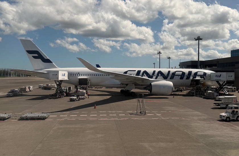 A Finnair Airbus A350-900 parked at Tokyo Narita Airport