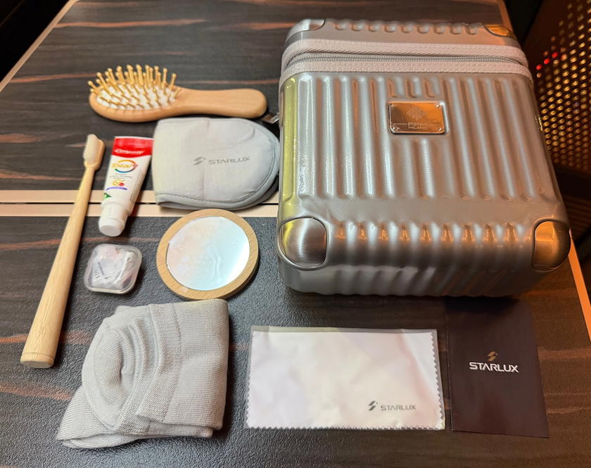Additional first class amenities on the Starlux A350