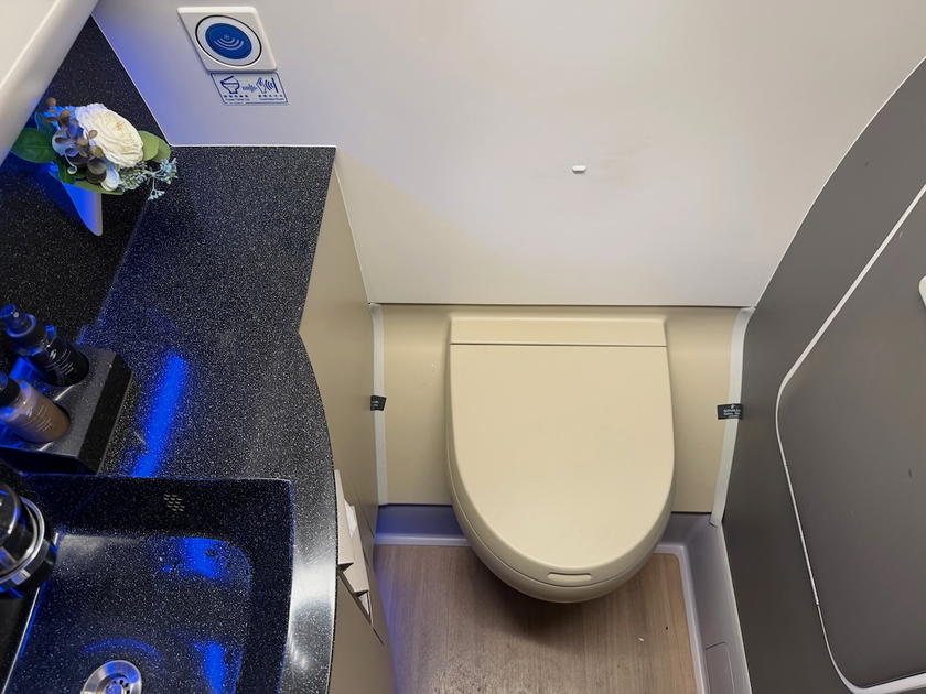 Interior of the Starlux Airlines A350 first class lavatory